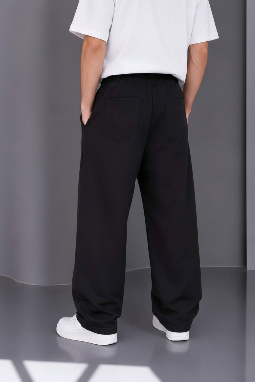 Παντελόνι Heavy Cotton Relaxed Pull-On Studio– Μαύρο