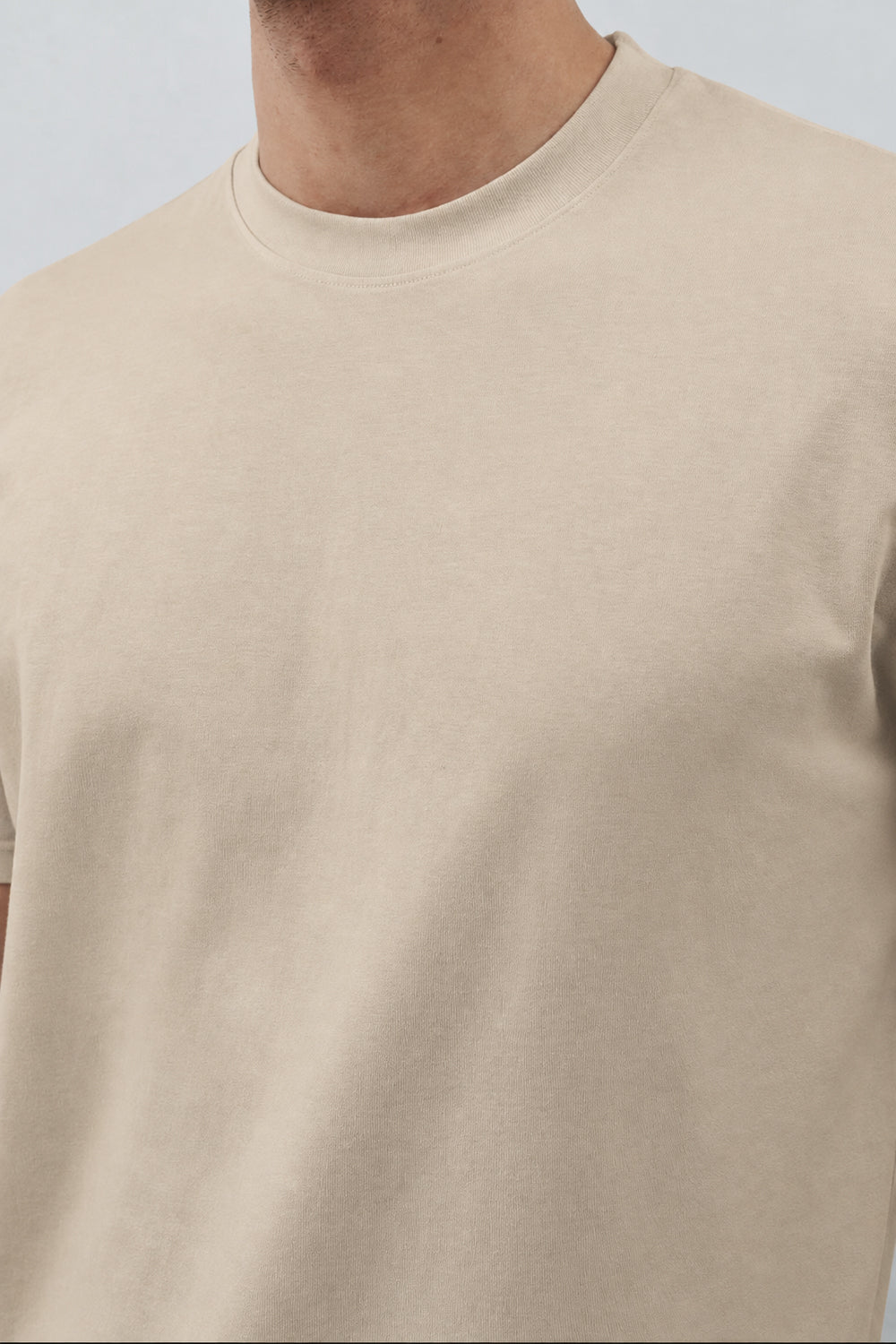 Βαμβακερό Μπλουζάκι Heavy Cotton Relaxed – Μπεζ