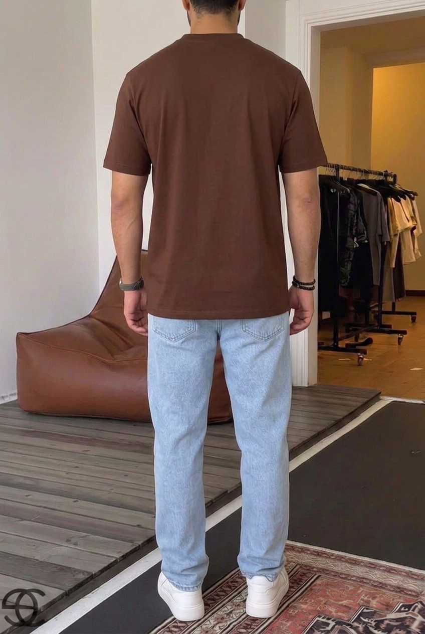 Heavy Cotton Relaxed T-Shirt – Brown