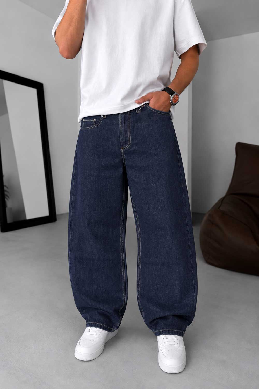 Τζιν Παντελόνι Baggy Balloon –  Blue Black
