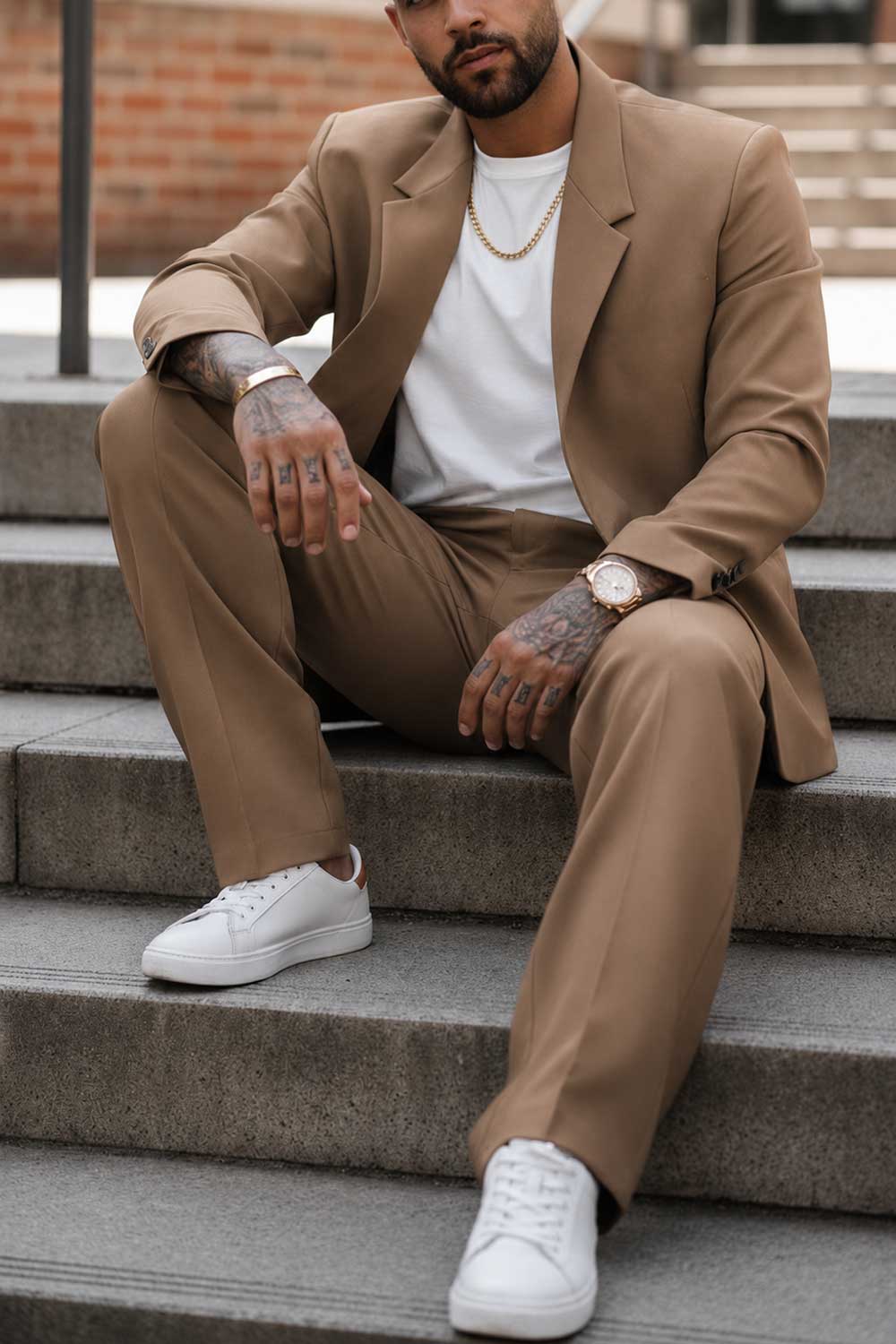 Oversized Suit "AGIBOSS" – Καφέ