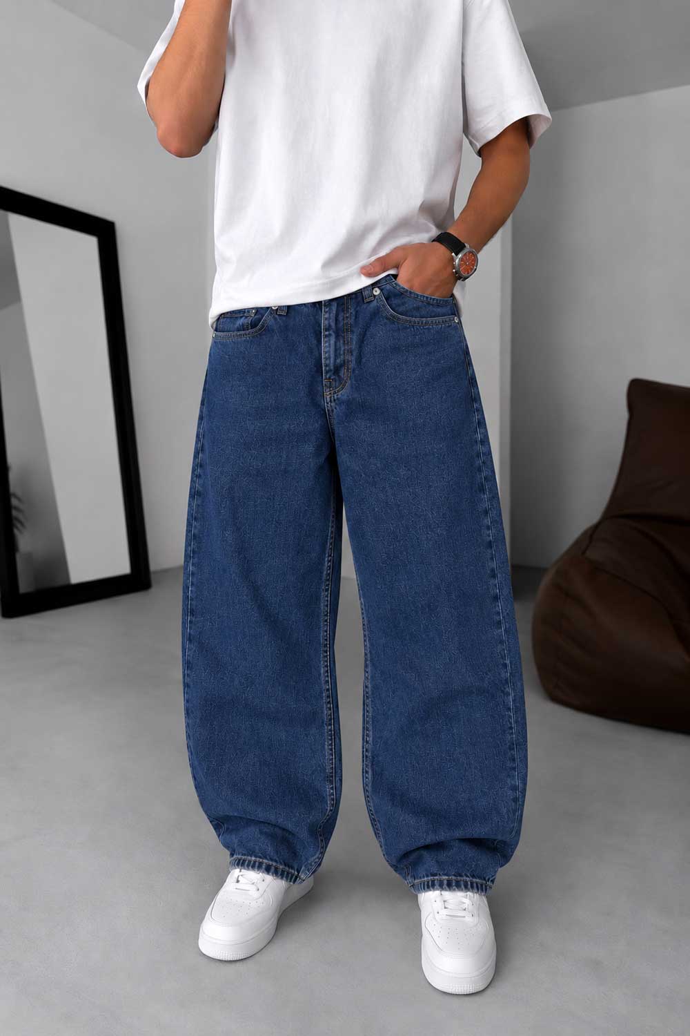 Τζιν Παντελόνι Baggy Balloon – Μπλε Σκούρο