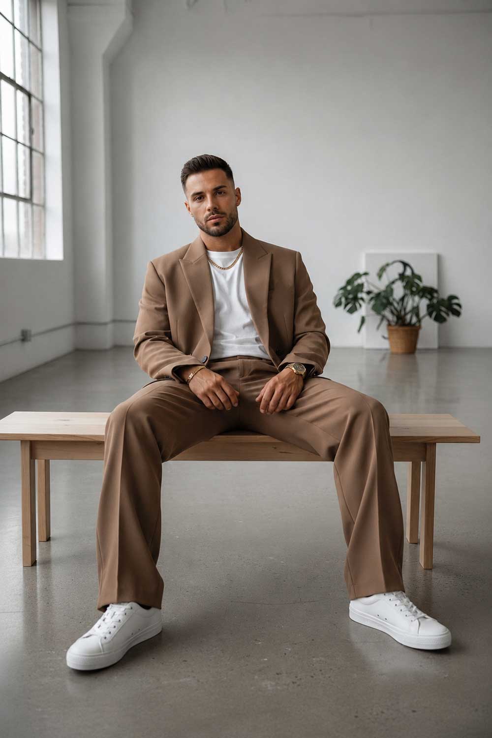Oversized Suit "AGIBOSS" – Καφέ