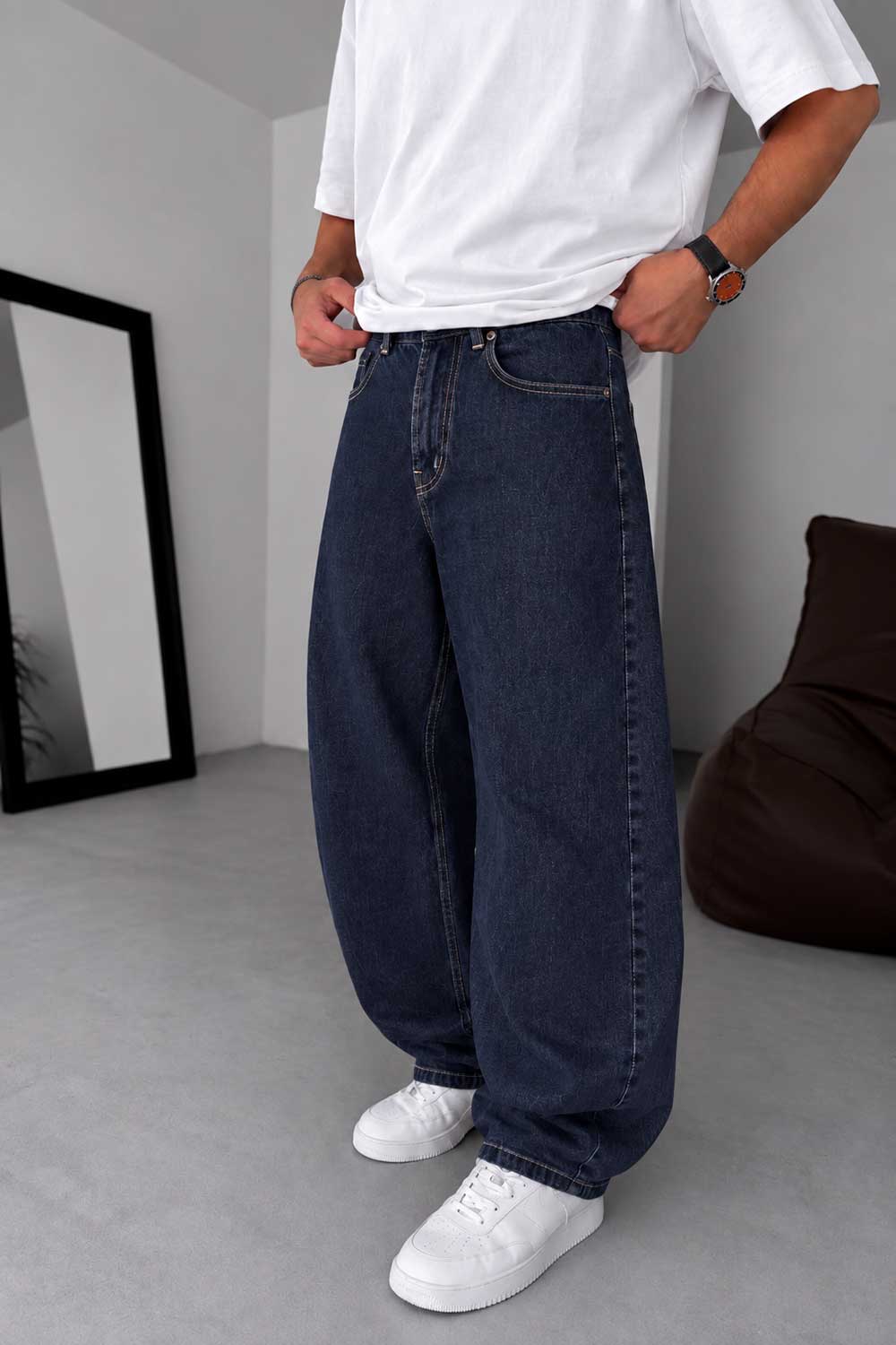 Τζιν Παντελόνι Baggy Balloon –  Blue Black
