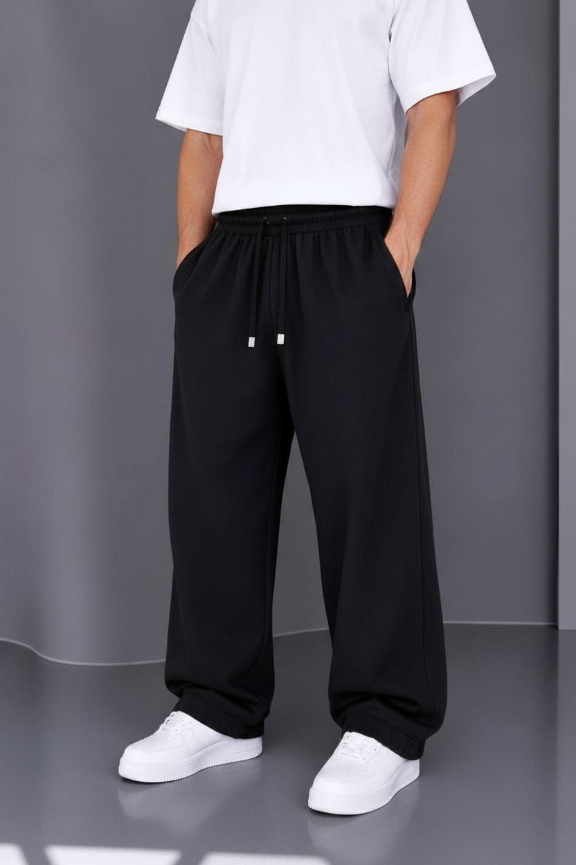 Παντελόνι Heavy Cotton Relaxed Pull-On Studio– Μαύρο