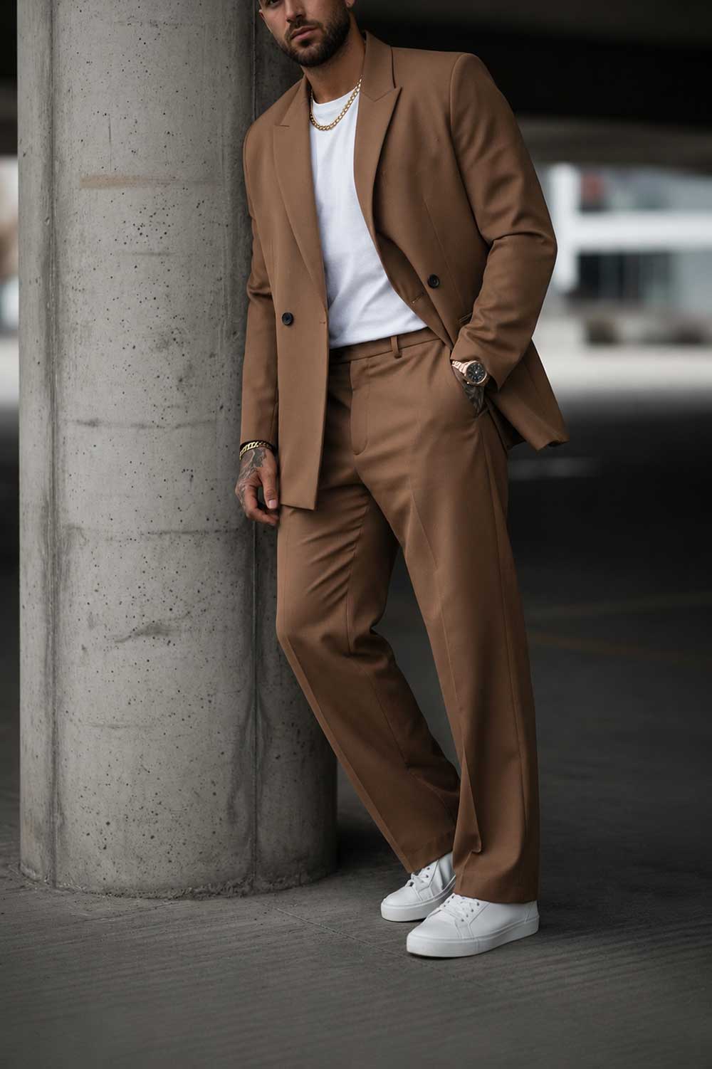 Oversized Suit "AGIBOSS" – Καφέ