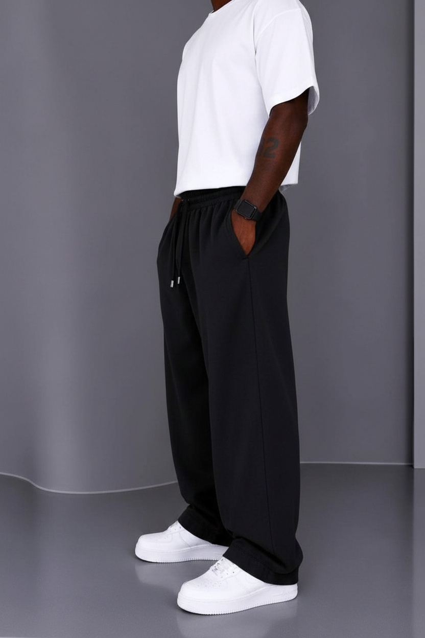 Παντελόνι Heavy Cotton Relaxed Pull-On Studio– Μαύρο