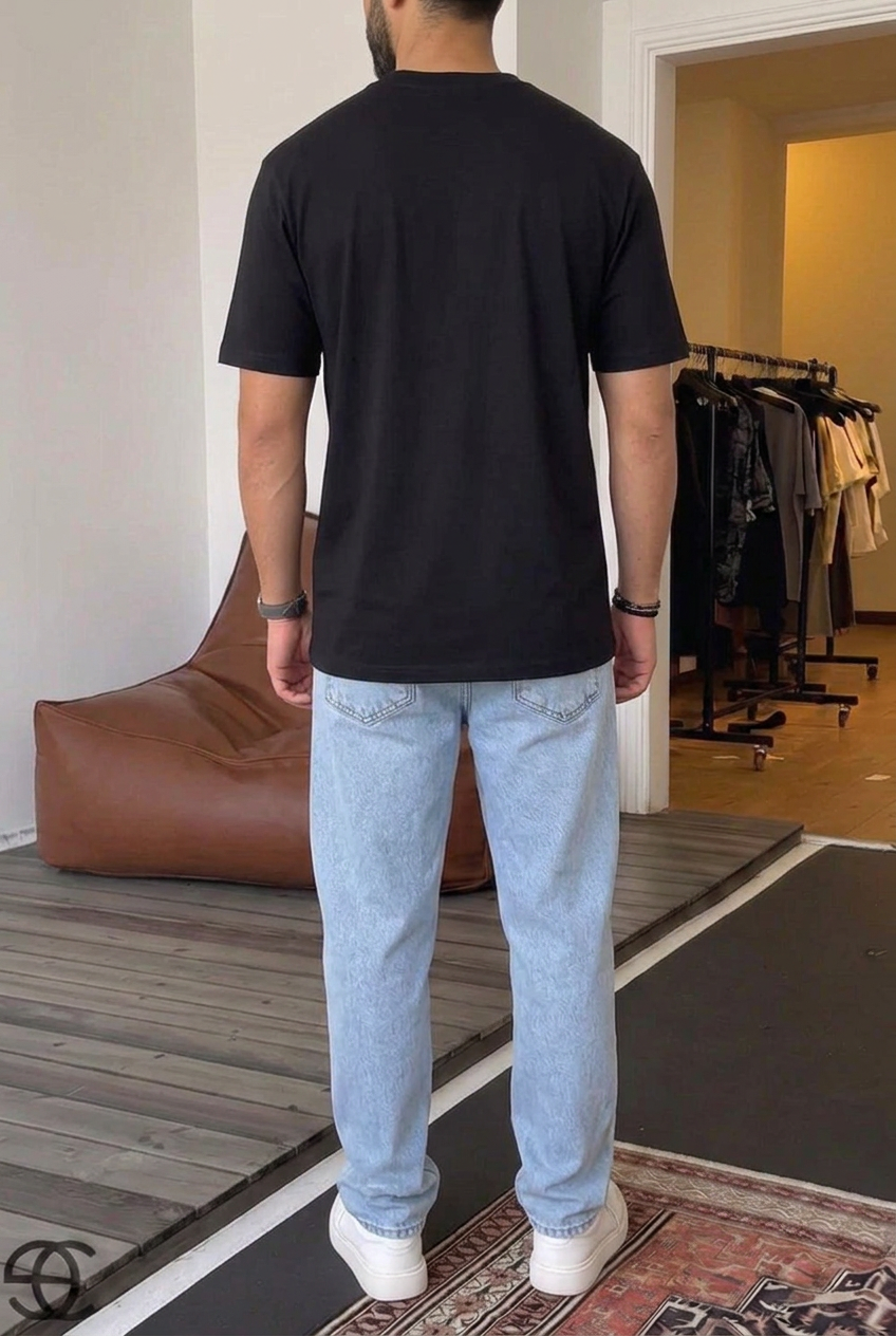 Heavy Cotton Relaxed T-Shirt – Black