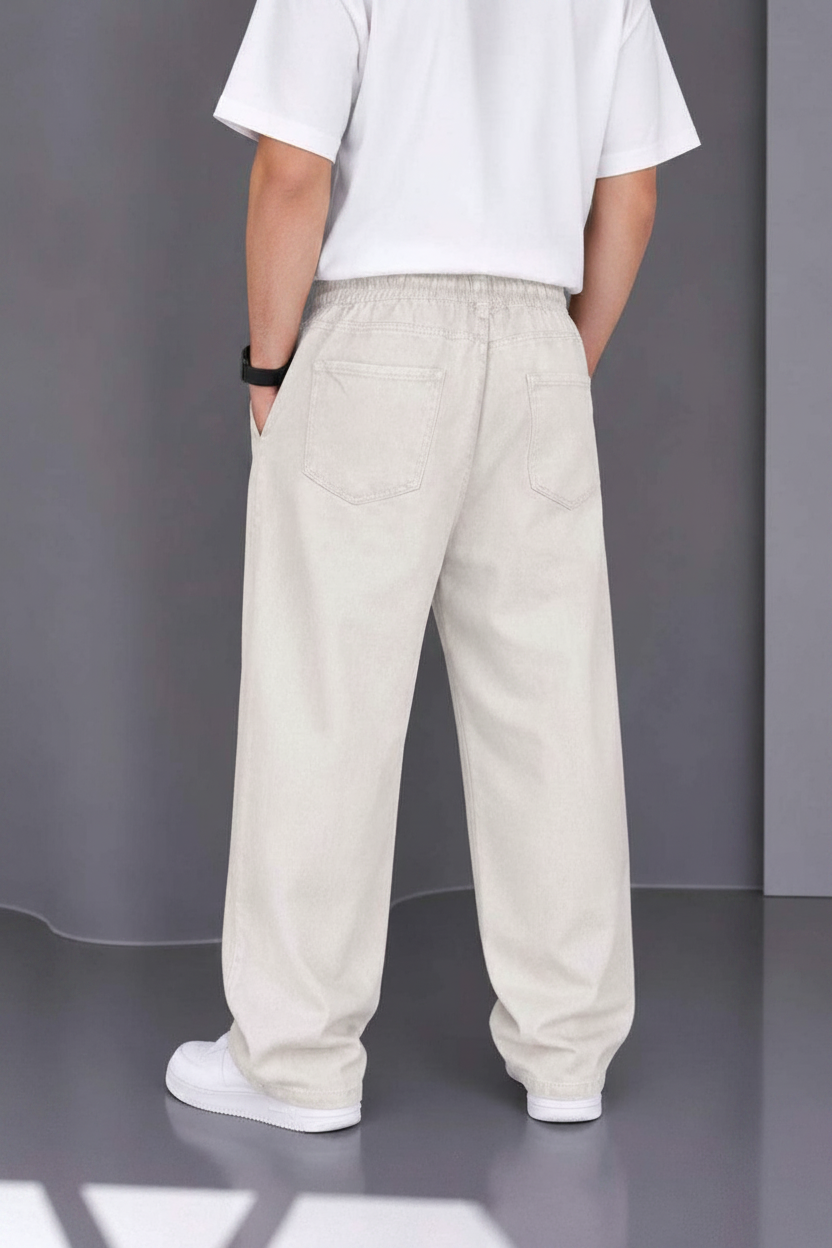 Παντελόνι Heavy Cotton Relaxed Pull-On Studio –  Μπεζ