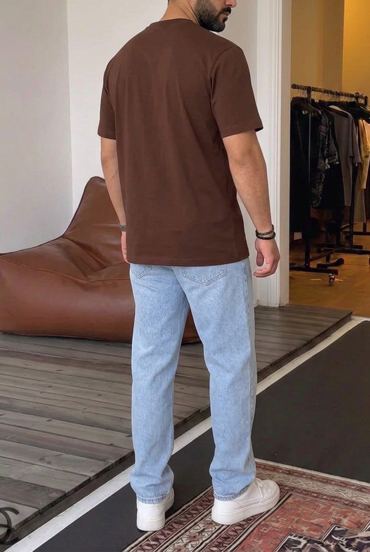 Heavy Cotton Relaxed T-Shirt – Brown