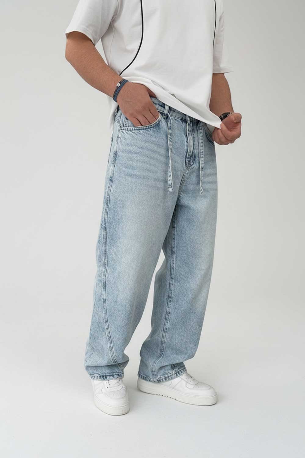 Παντελόνι Denim Urban Relax Baggy Studio – Ανοιχτό Μπλε