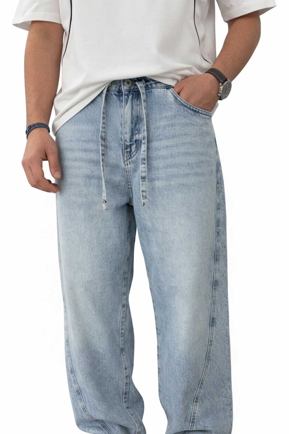 Παντελόνι Denim Urban Relax Baggy Studio – Ανοιχτό Μπλε