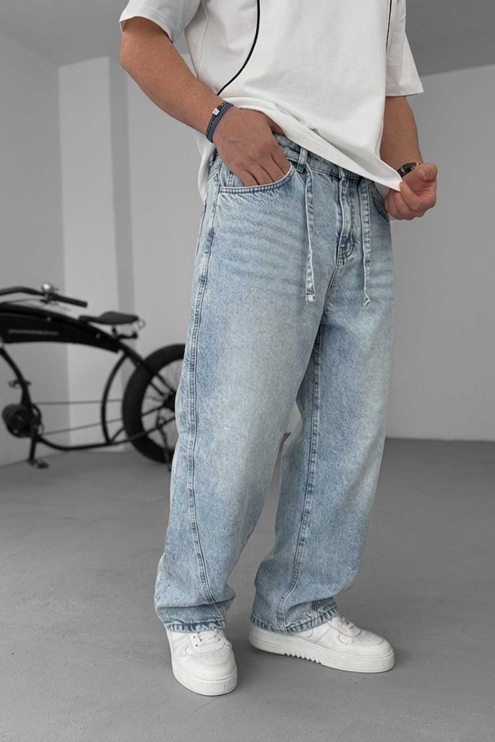 Παντελόνι Denim Urban Relax Baggy Studio – Ανοιχτό Μπλε