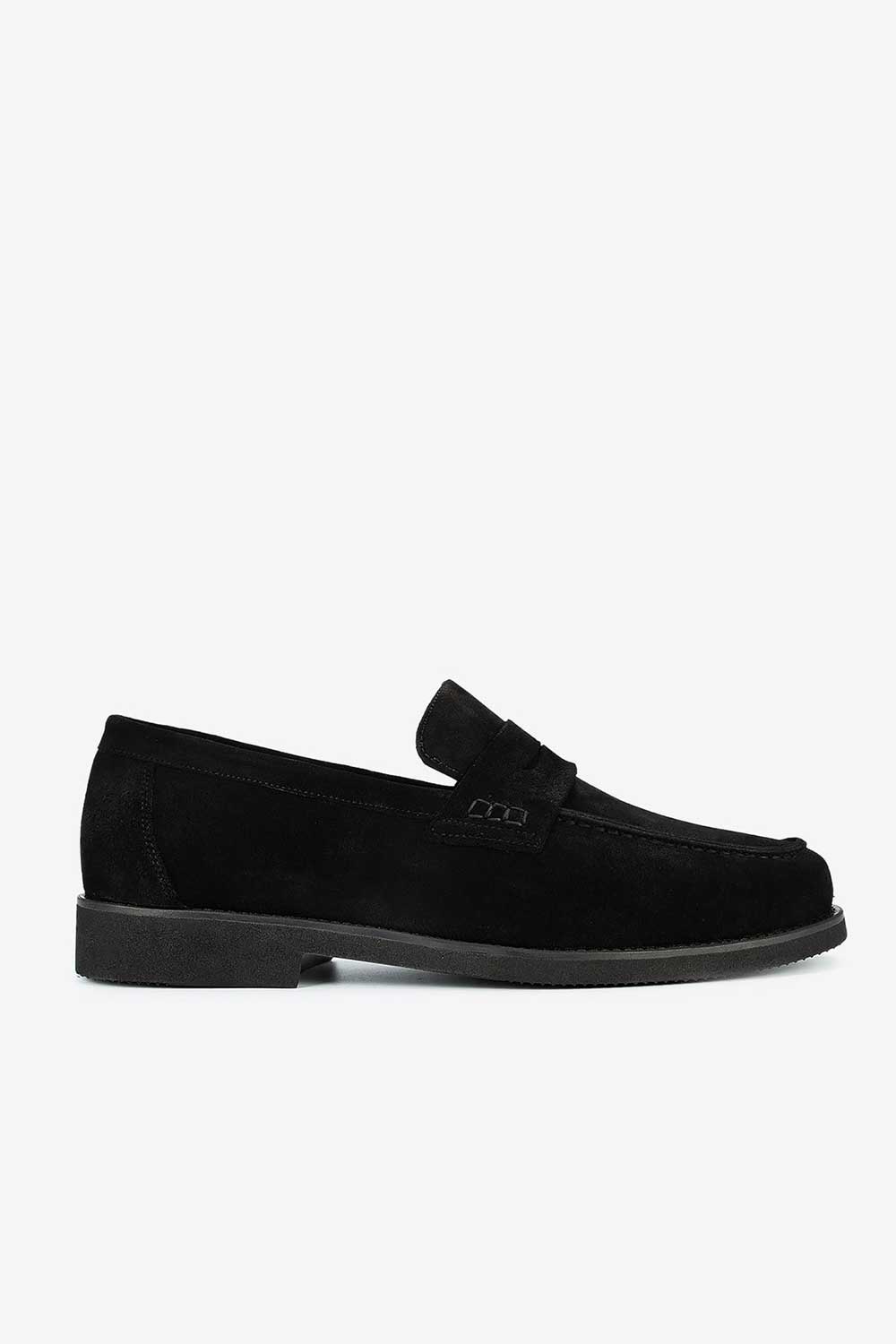 Χειροποίητα Παπούτσια Flat Suede Urban Loafers Studio – Μαύρο