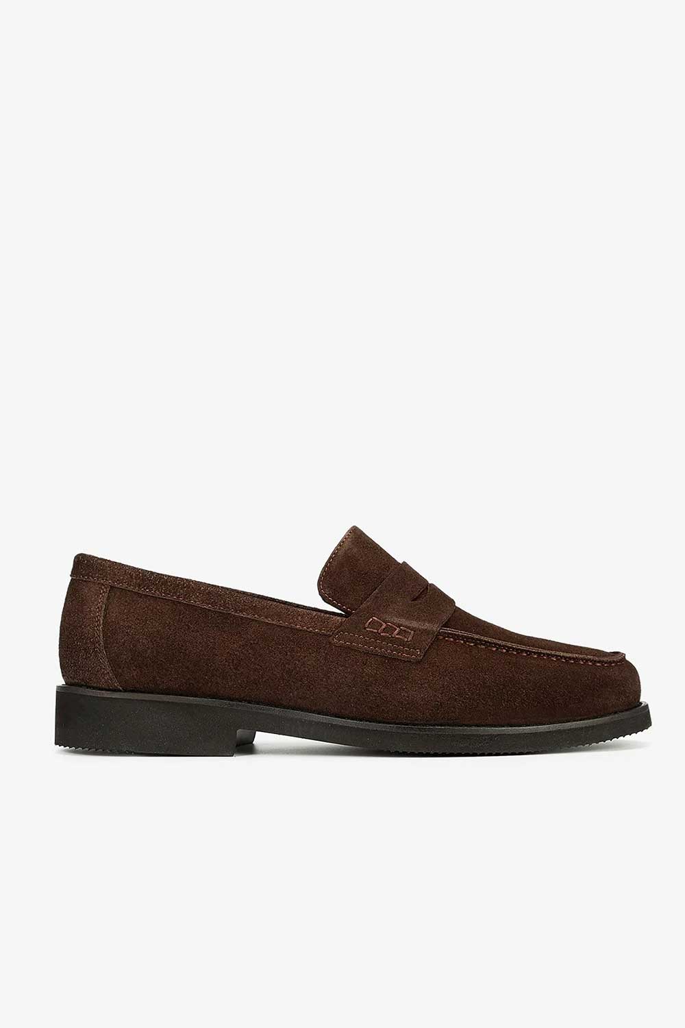 Χειροποίητα Παπούτσια Flat Suede Urban Loafers Studio – Σκούρο Καφέ
