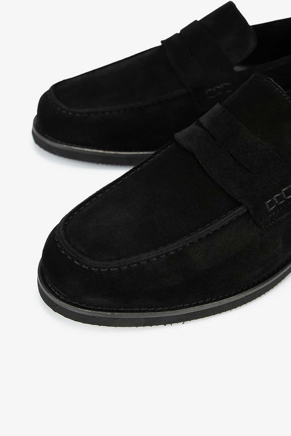 Χειροποίητα Παπούτσια Flat Suede Urban Loafers Studio – Μαύρο