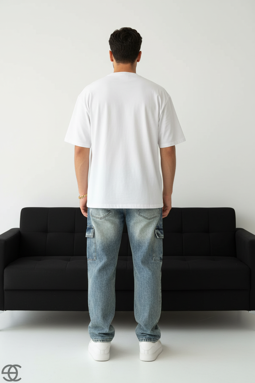 Cargo Παντελόνι Baggy – Μπλε Vintage
