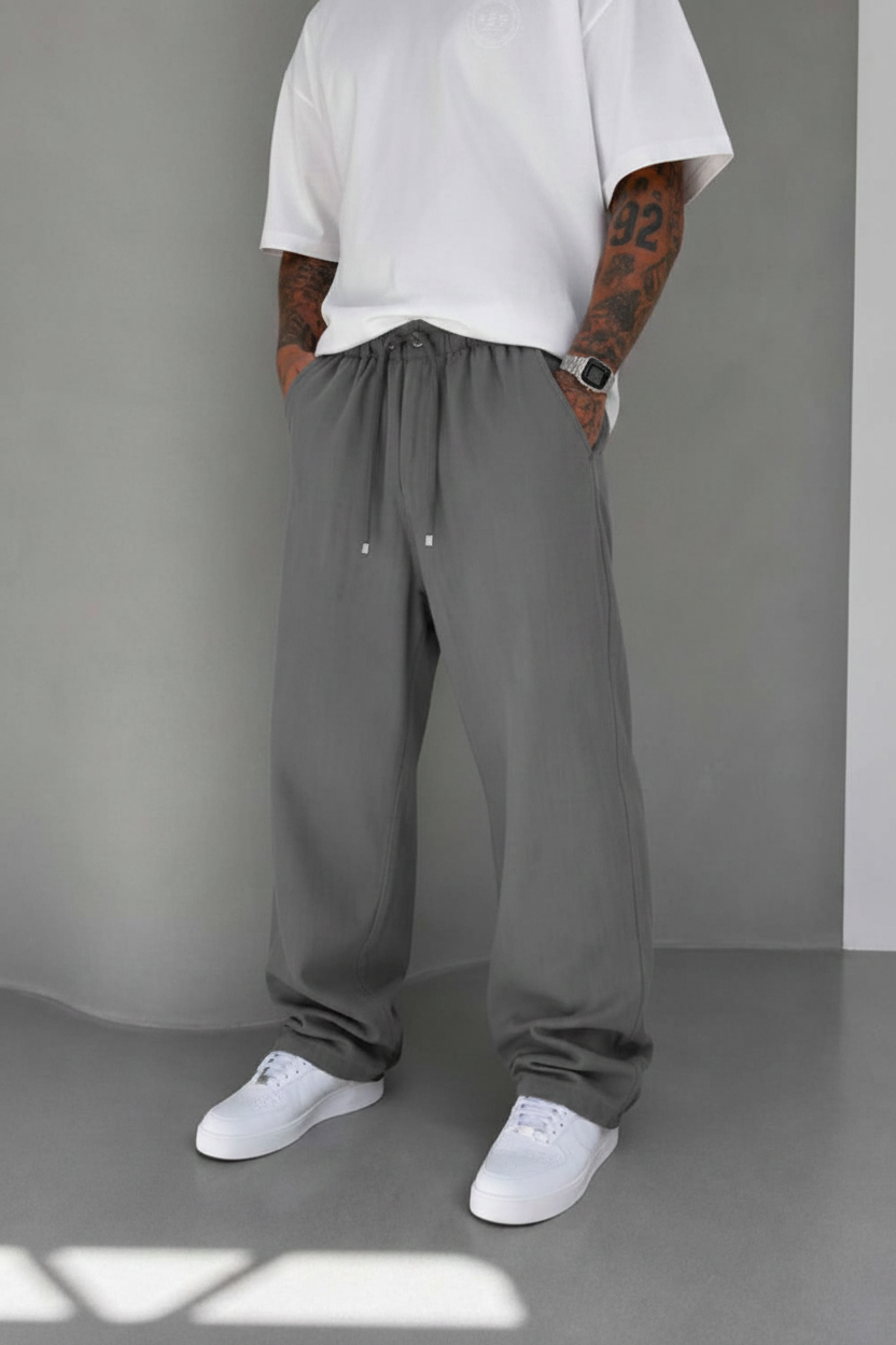 Παντελόνι Cotton Baggy Jogger Studio – Γκρι