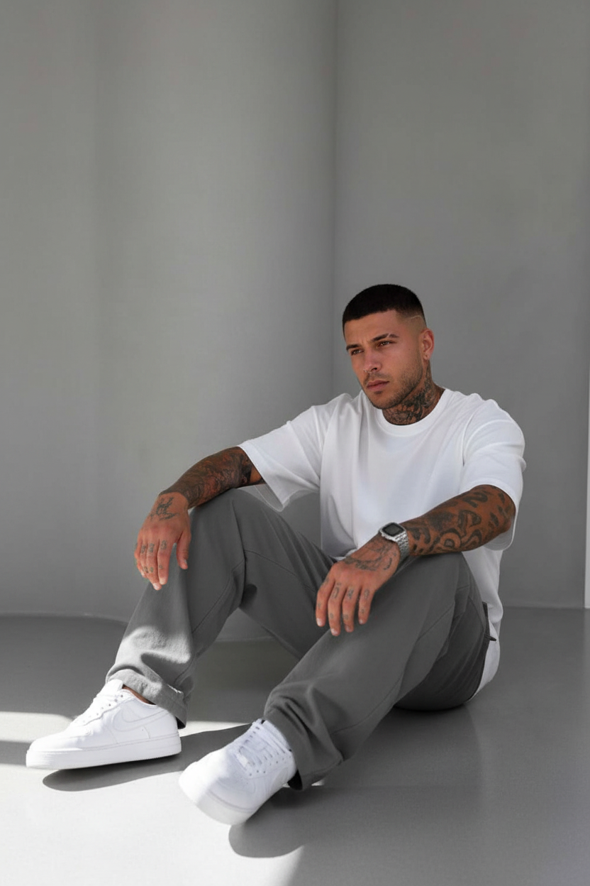 Παντελόνι Cotton Baggy Jogger Studio – Γκρι