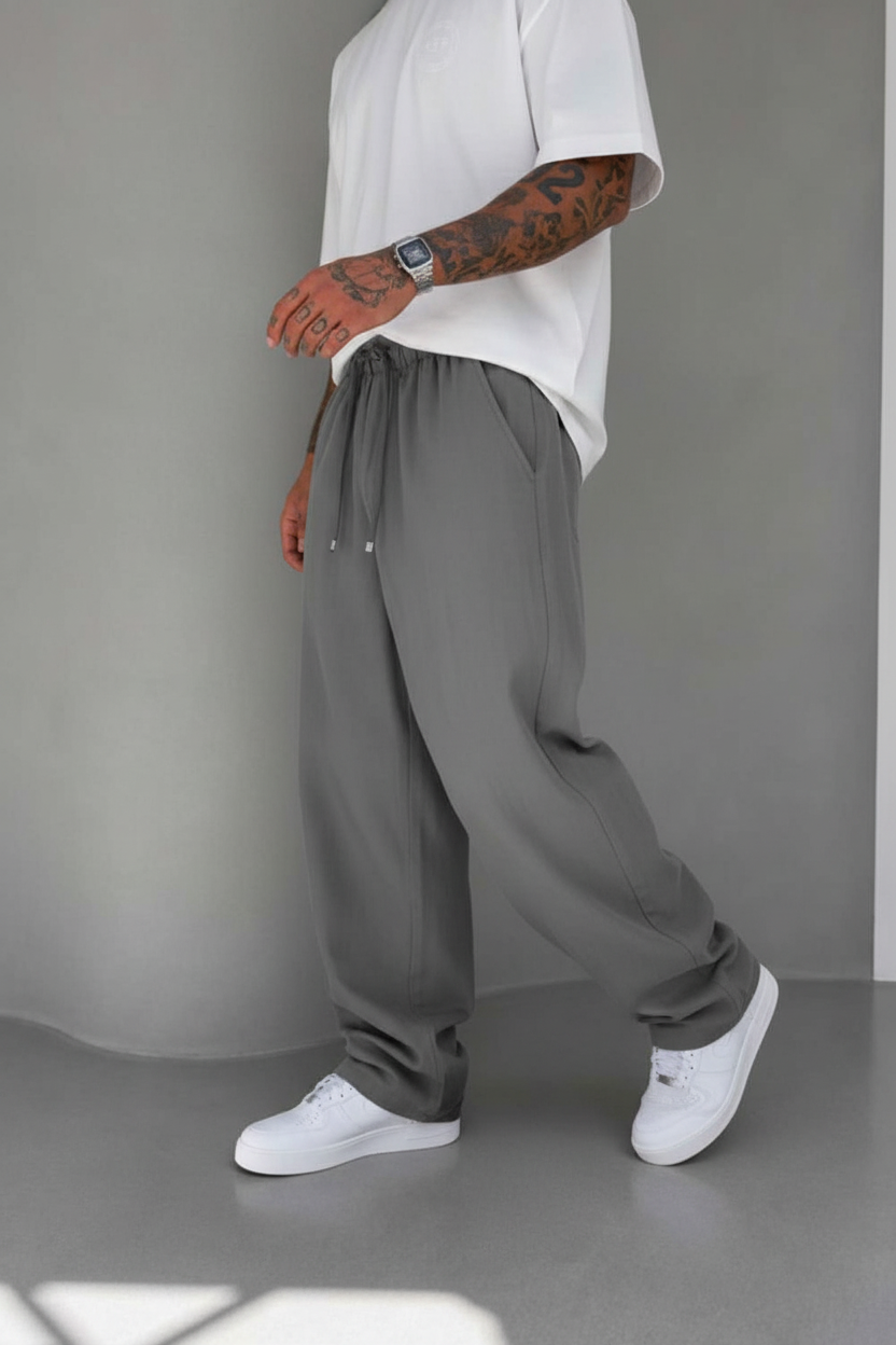 Παντελόνι Cotton Baggy Jogger Studio – Γκρι
