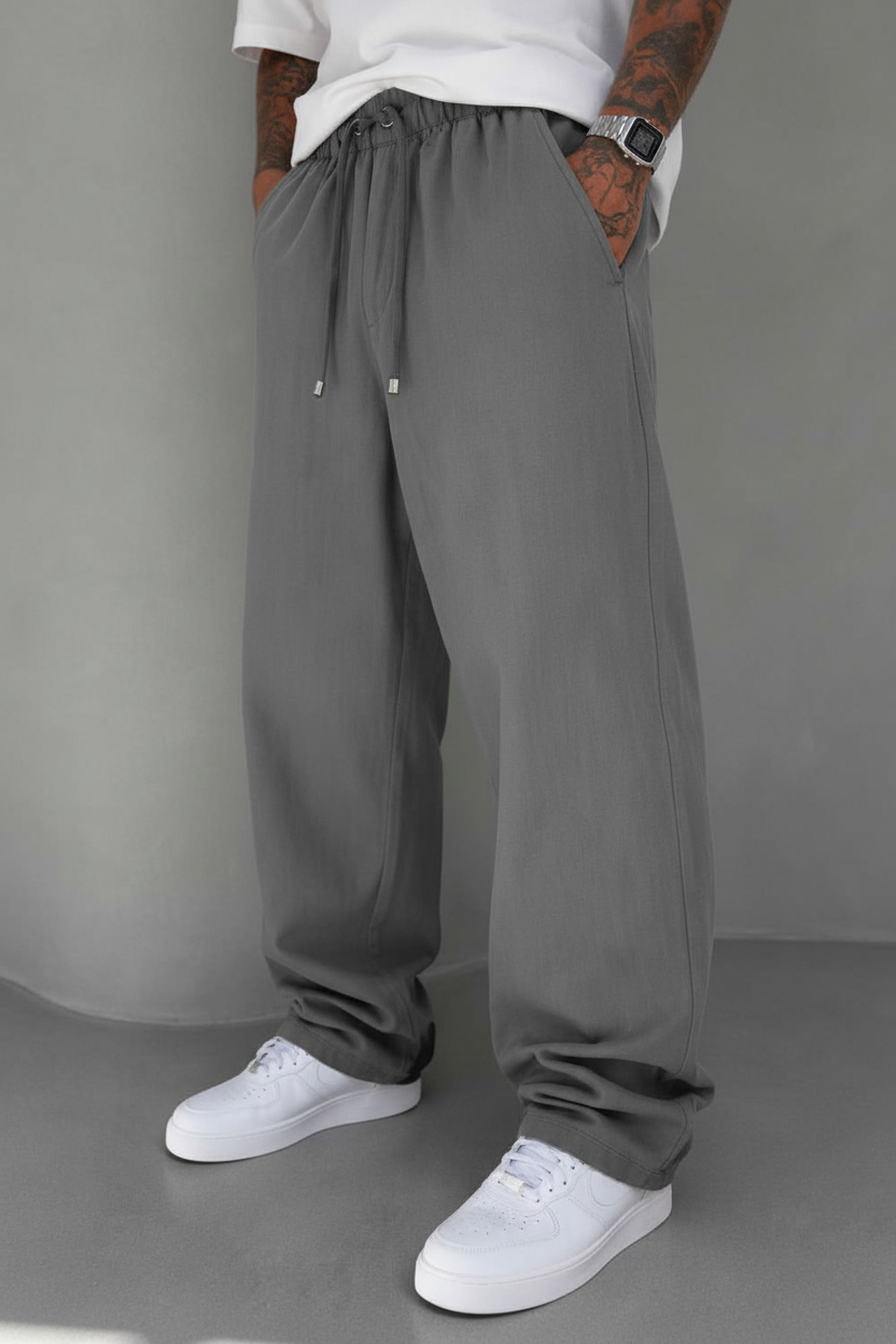 Παντελόνι Cotton Baggy Jogger Studio – Γκρι