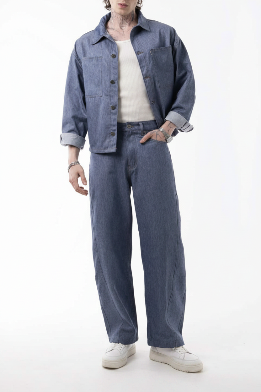 Denim Co-ord Azure Set – Μπλε Denim