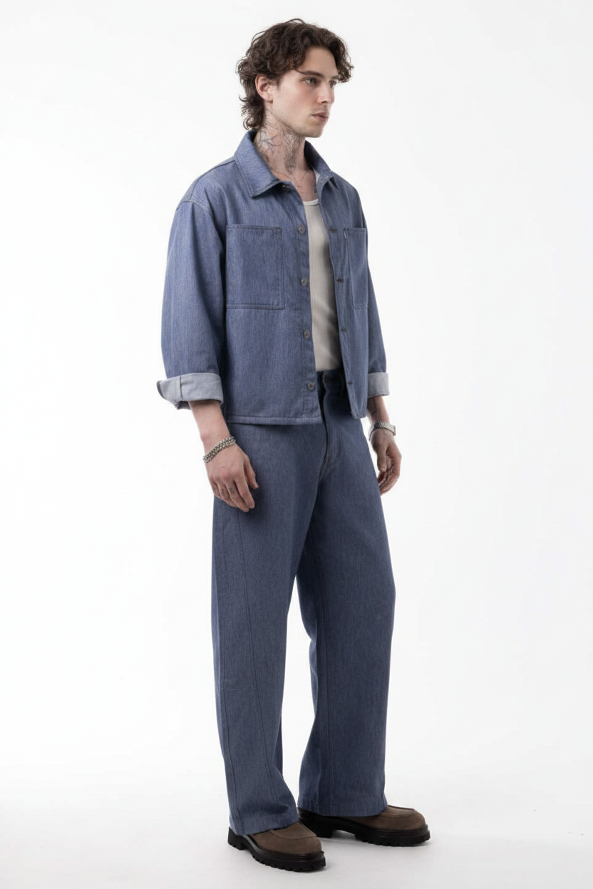 Denim Co-ord Azure Set – Μπλε Denim
