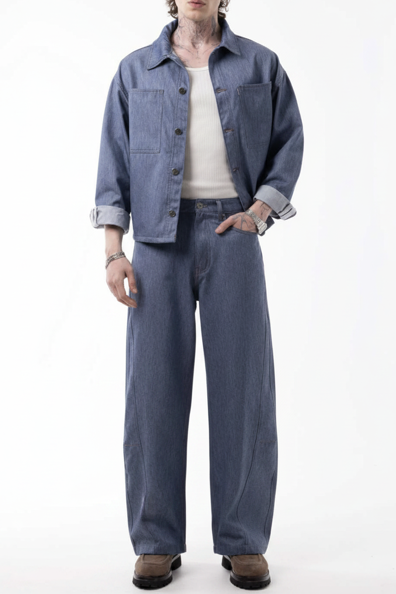 Denim Co-ord Azure Set – Μπλε Denim