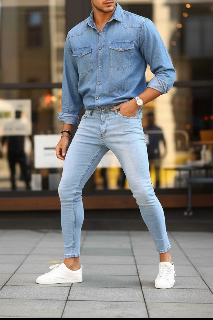 Basic Skinny Jeans- Γαλάζιο