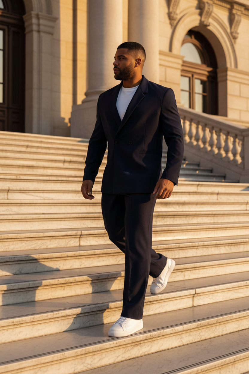 Oversized Suit "AGIBOSS" – Dark Blue