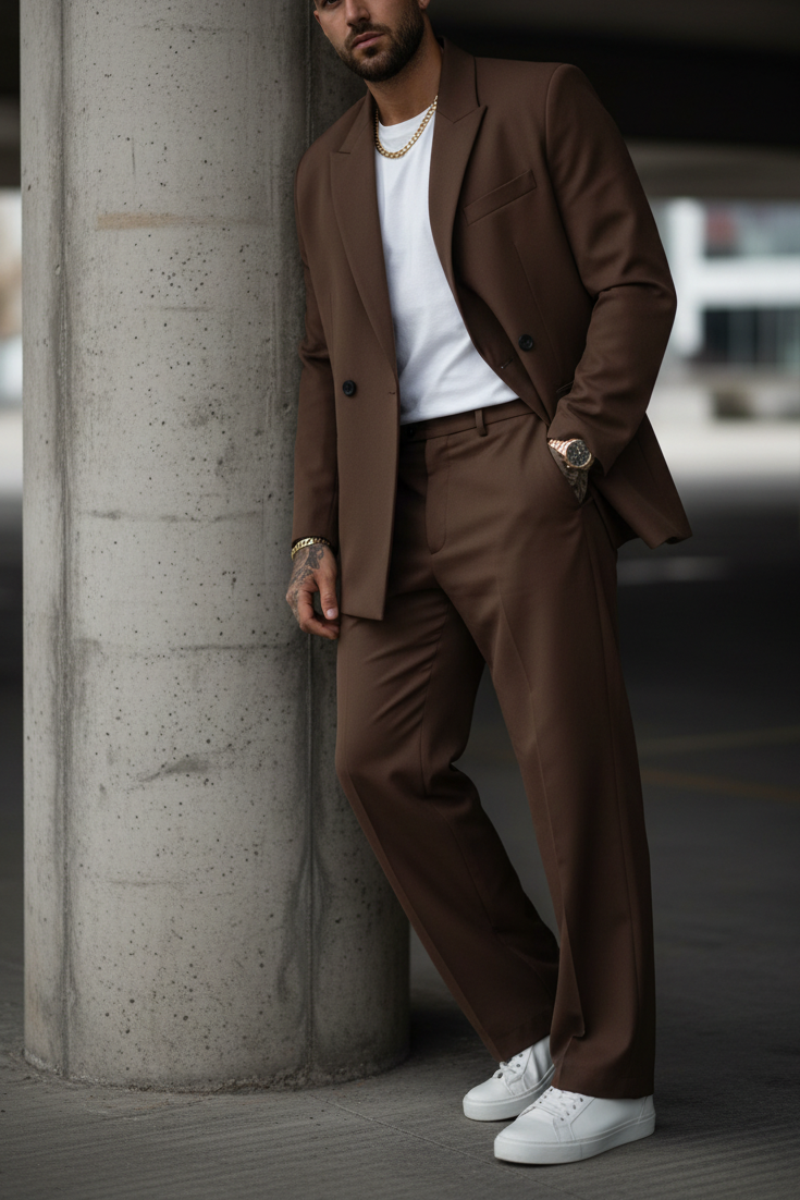 Oversized Suit "AGIBOSS" – Καφέ