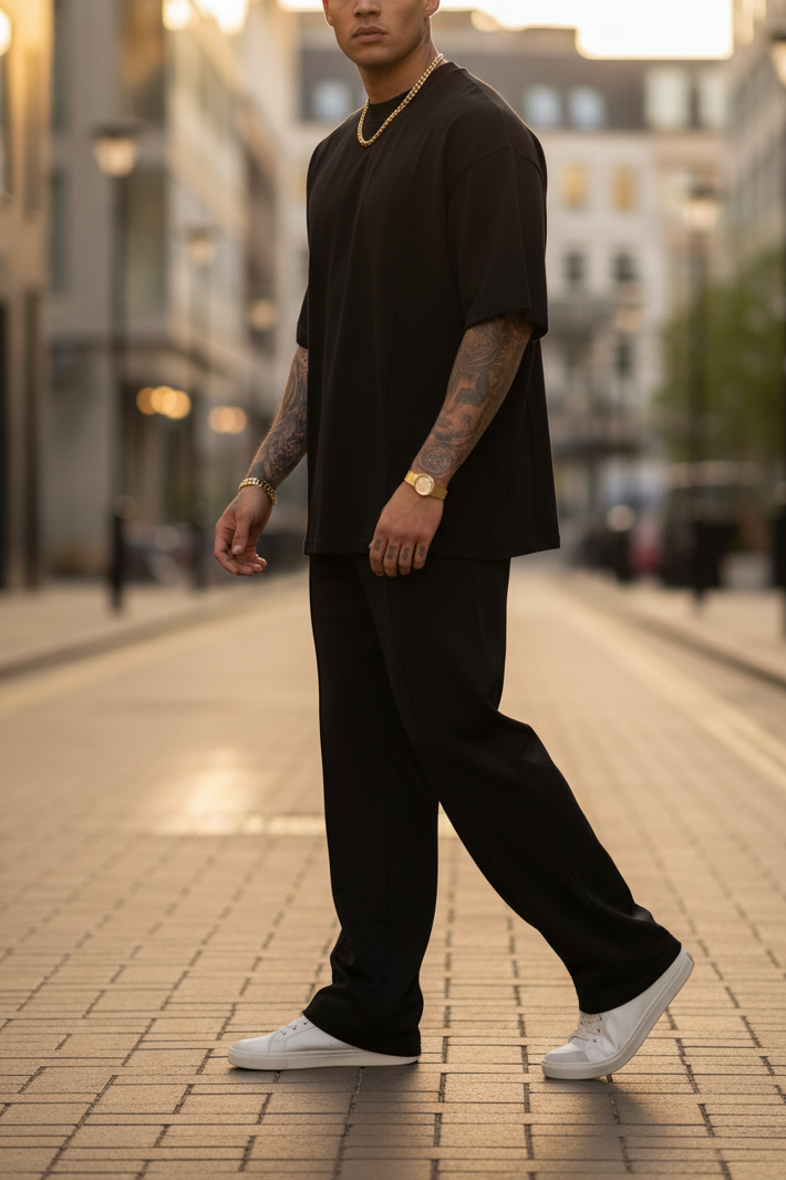 Co-ord Set “Soft-Touch” Oversized Fit – Μαύρο