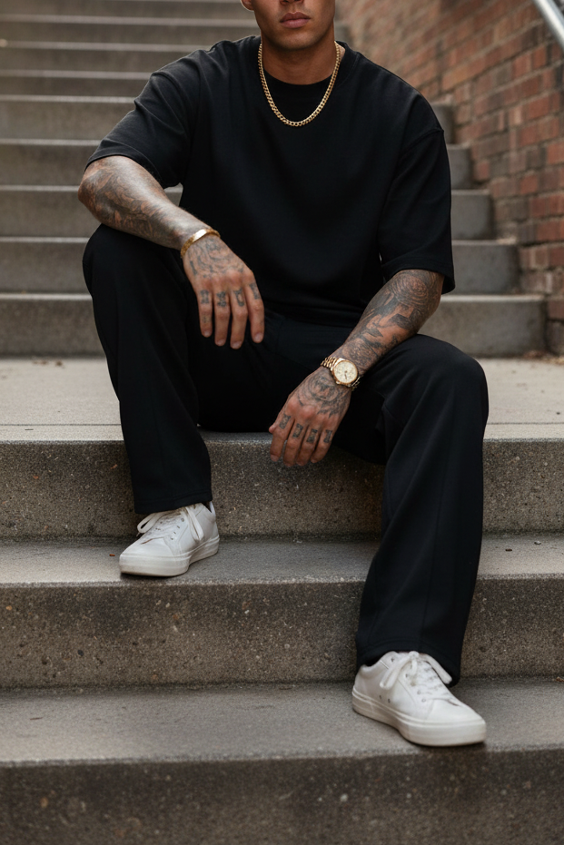 Co-ord Set “Soft-Touch” Oversized Fit – Μαύρο