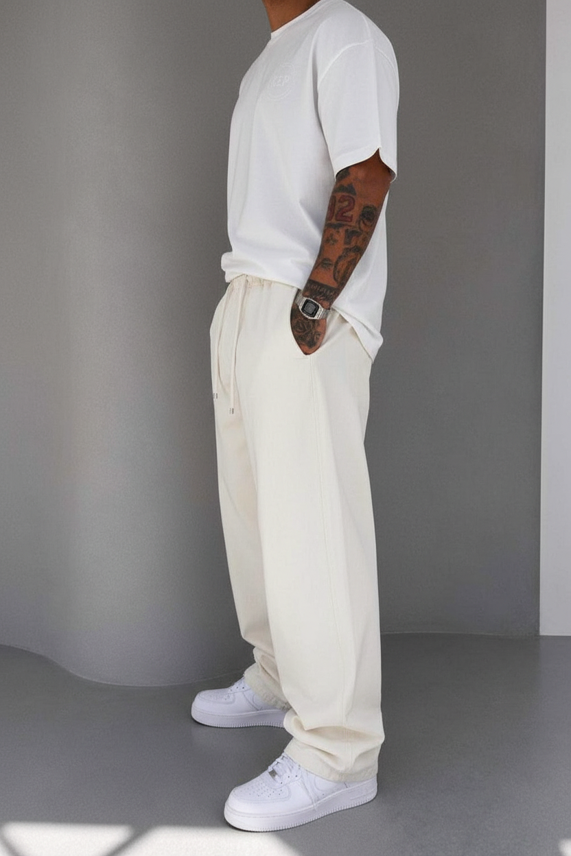 Παντελόνι Cotton Baggy Jogger Studio – Μπεζ