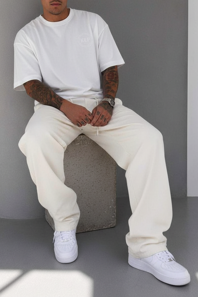 Παντελόνι Cotton Baggy Jogger Studio – Μπεζ