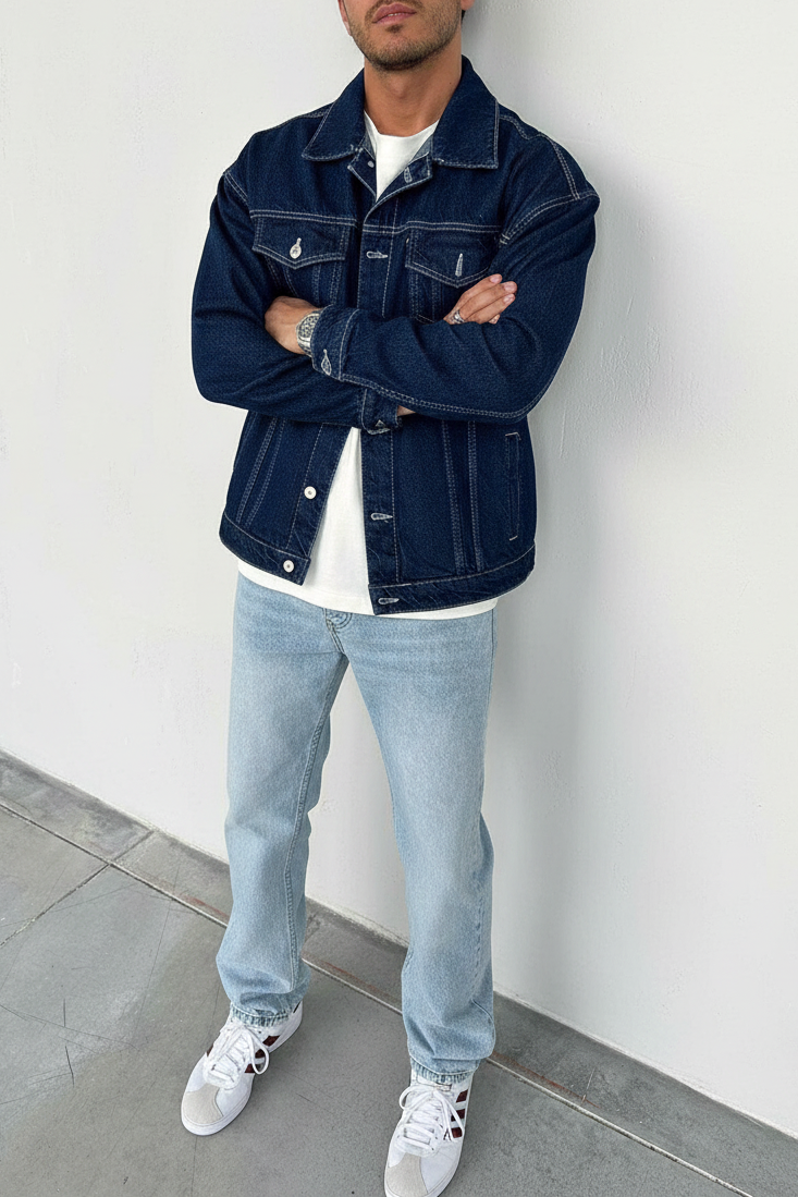 Τζιν Μπουφάν Denim Jacket Relaxed-Fit Boxy – Μπλε