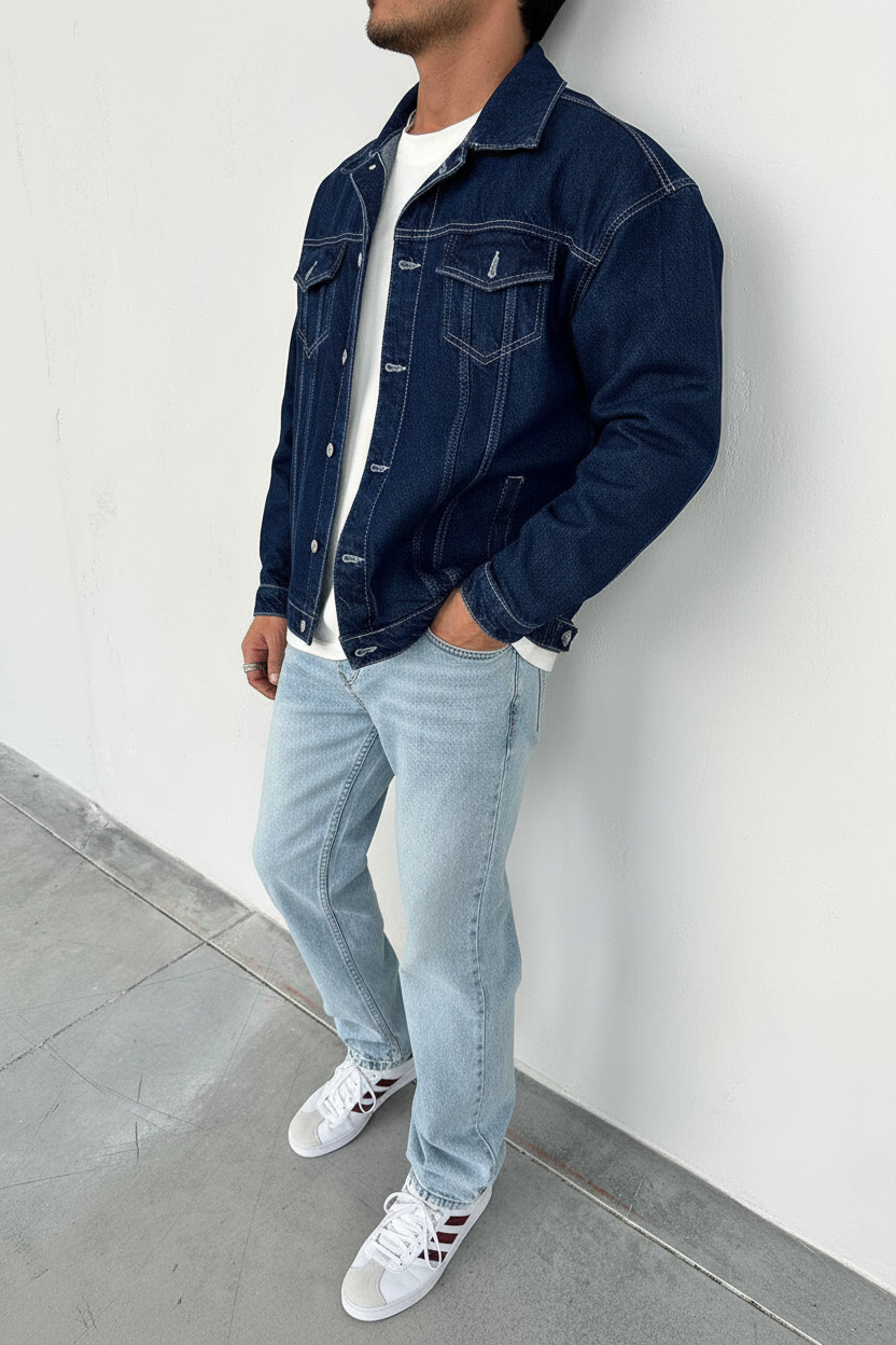 Τζιν Μπουφάν Denim Jacket Relaxed-Fit Boxy – Μπλε