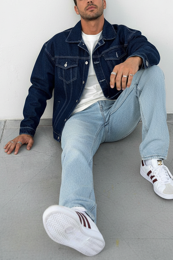Τζιν Μπουφάν Denim Jacket Relaxed-Fit Boxy – Μπλε