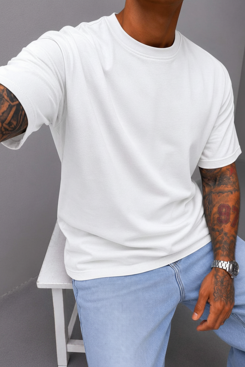 T-Shirt Relax Fit- Λευκό