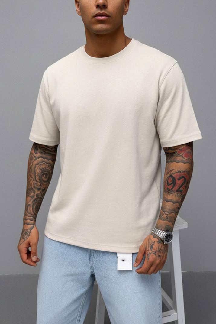 T-Shirt Relax Fit- Μπεζ