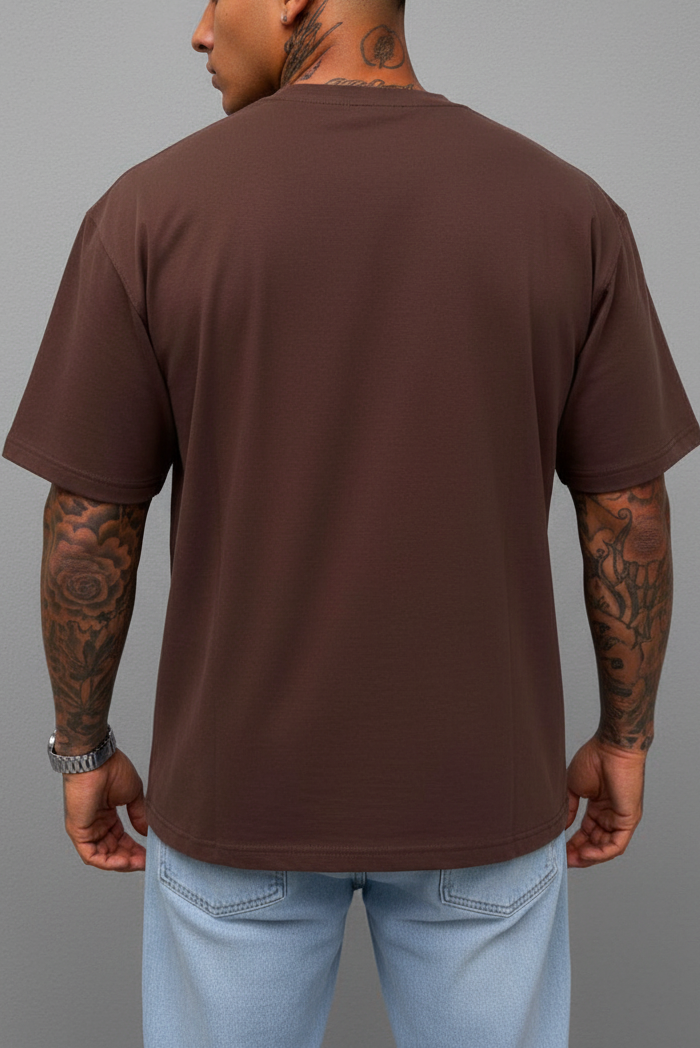 T-Shirt Relax Fit- Καφέ