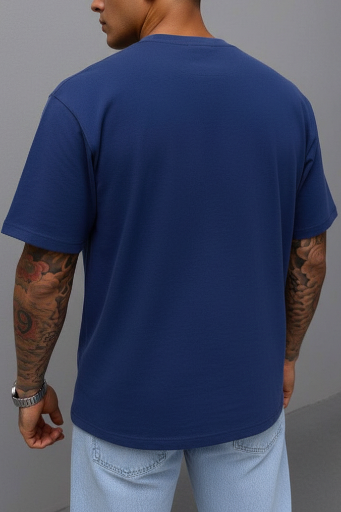 T-Shirt Relax Fit-   Μπλε