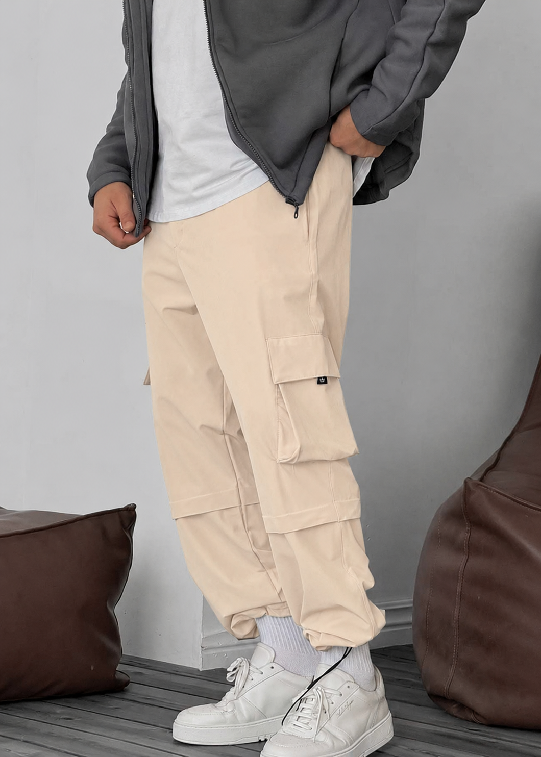 Parachute Cargo Παντελόνι Με Stopper Στο Τελείωμα – Μπεζ