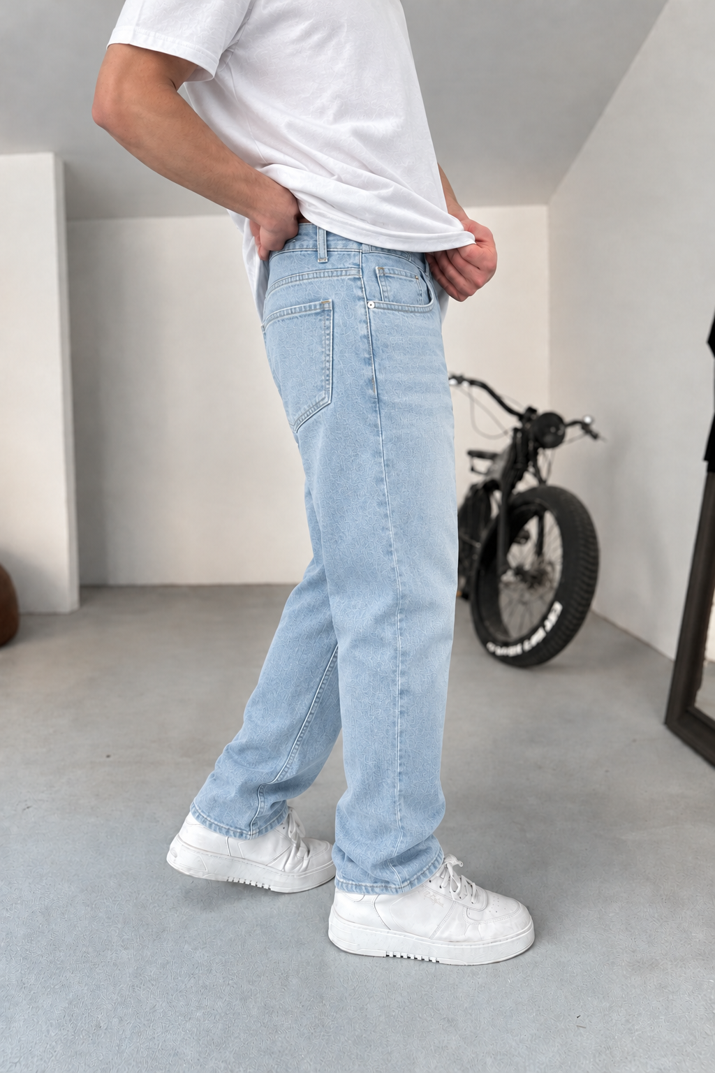 Regular Fit Stretch Jeans – Sky Blue