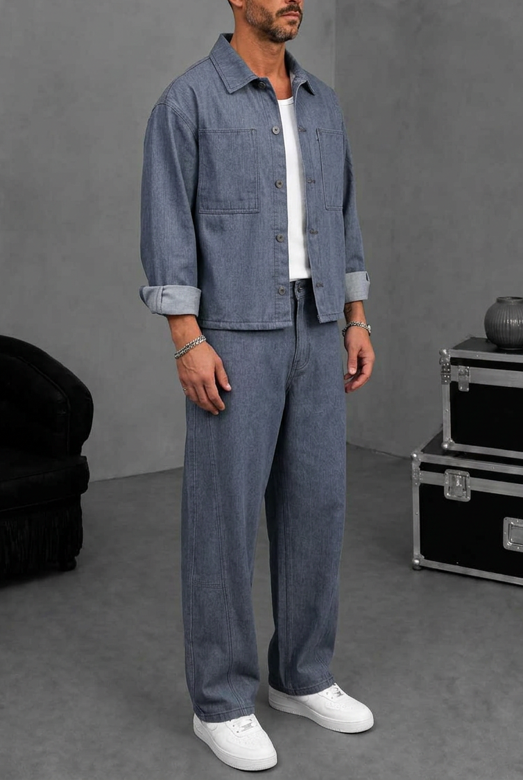 Denim Co-ord Azure Set – Denim Blue