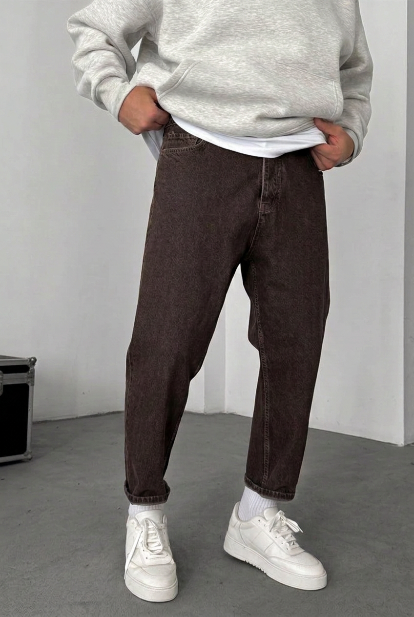 Loose Fit Jeans – Dark Brown