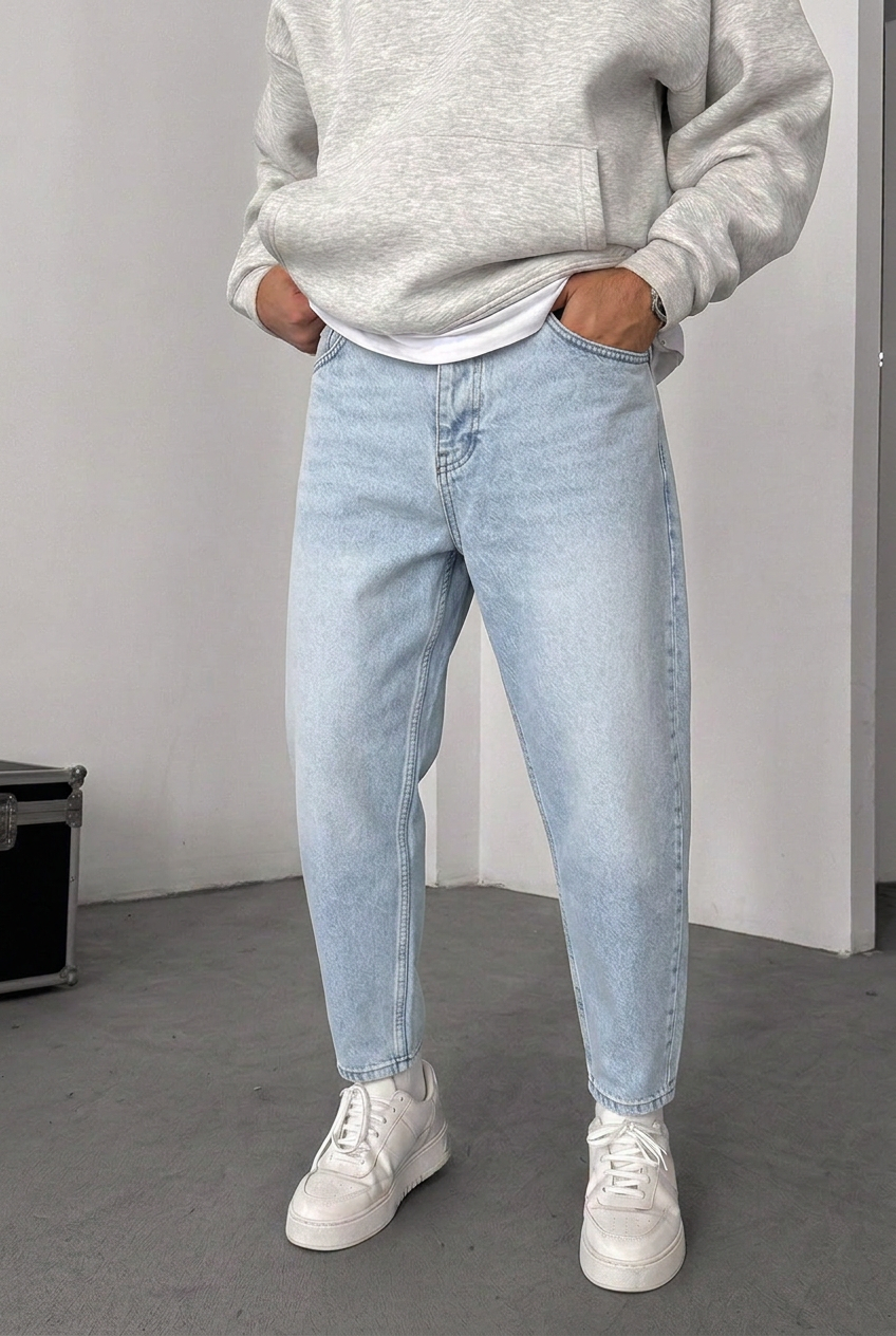 Basic Παντελόνι Τζιν Loose Fit– Του  Παγου