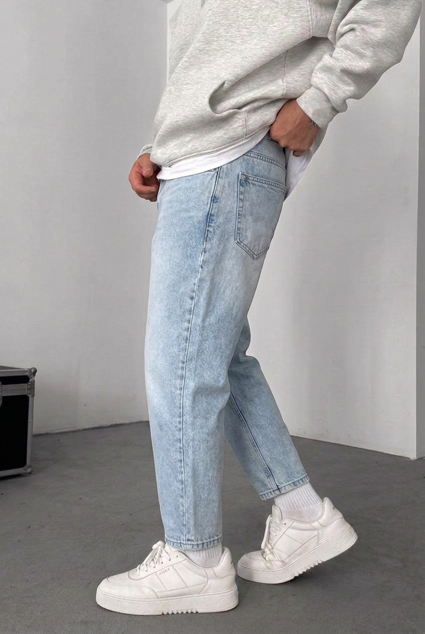 Basic Παντελόνι Τζιν Loose Fit– Του  Παγου