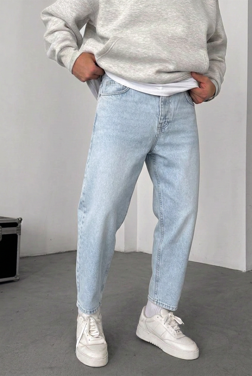 Basic Παντελόνι Τζιν Loose Fit– Του  Παγου
