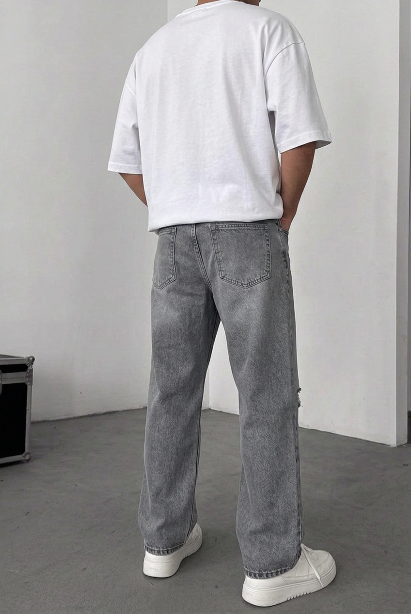 Relaxed Baggy Trousers – Charcoal